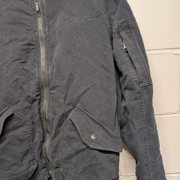 Volcom Women's Black Sherpa Lined Bomber Jacket Size Medium or 6 - Picture 2 of 11